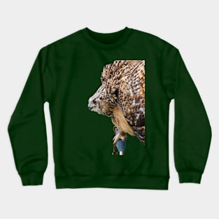 Eagle Owl threat display Crewneck Sweatshirt